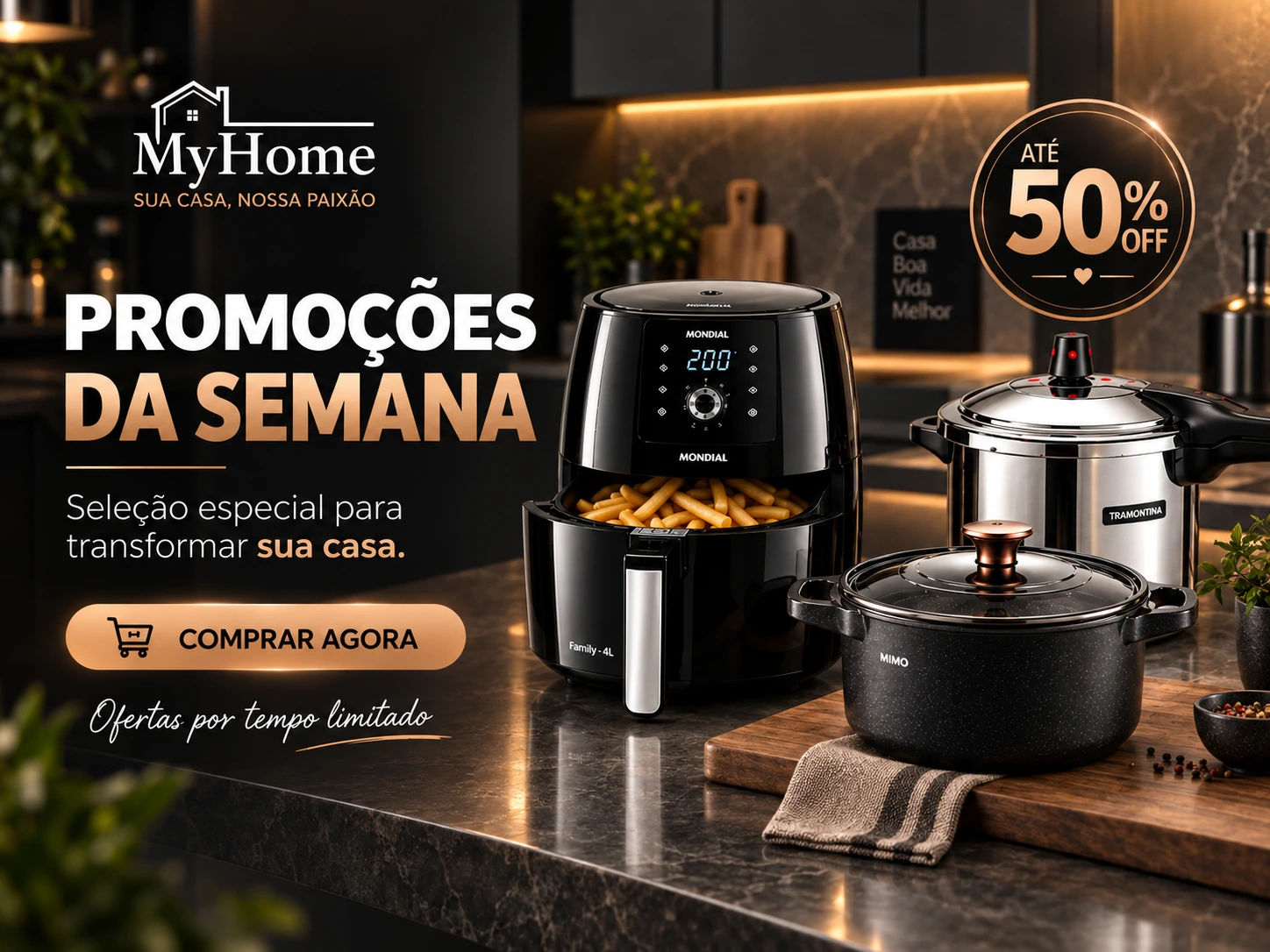 Sua Casa Merece o Melhor — Descontos de até 50% OFF
